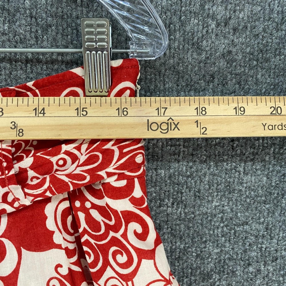 Ivy Jane Skirt Womens 12 Red Pleated Flowy Peasant Boho Cottagecore Gypsy Casual - Picture 8 of 9